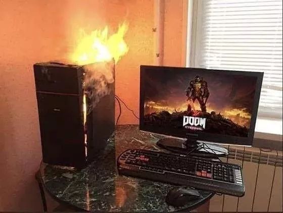 burning computer