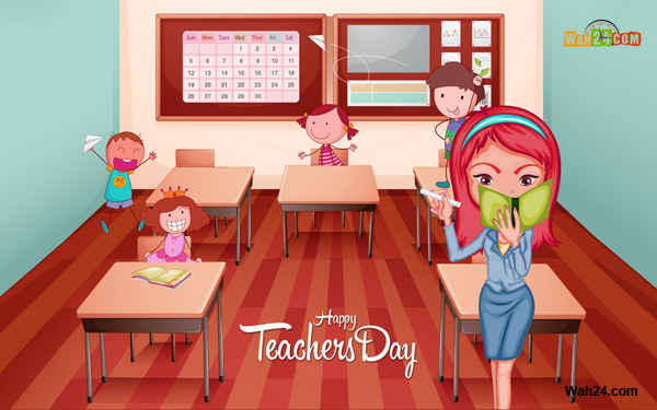 Happy Teachers Day Cartoon - Facebook Image