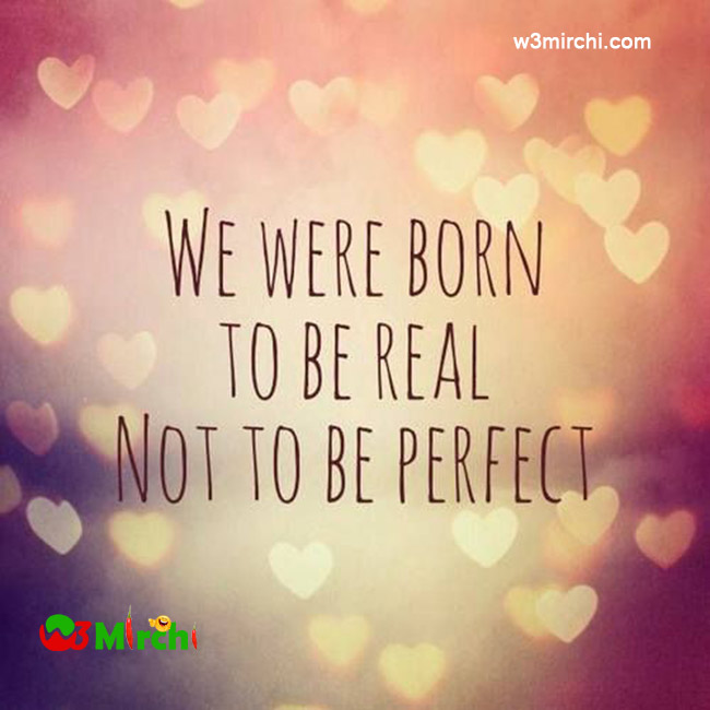 BE real not to be perfect quote image