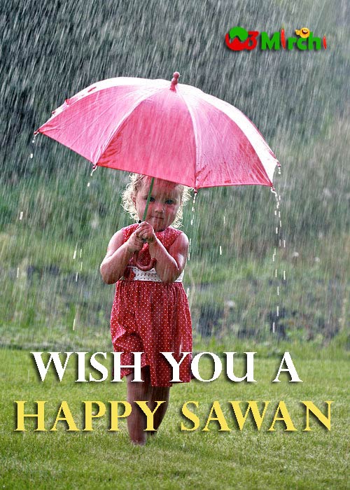 Happy sawan image with girl