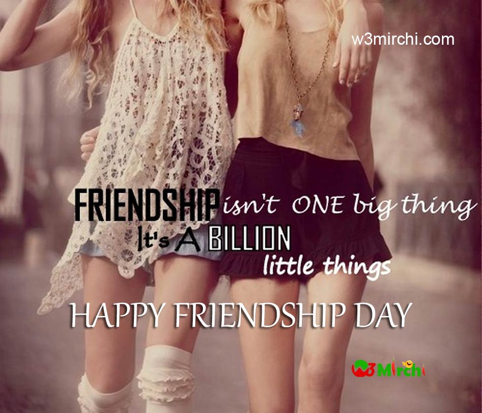 Girls Friendship Day Quote with image