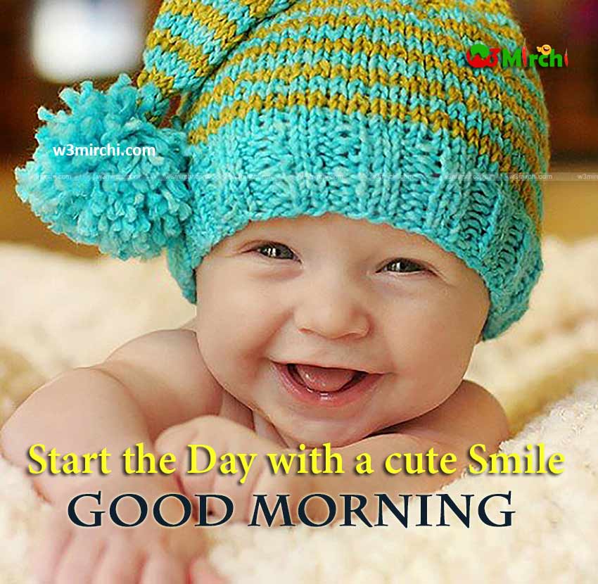 Cute Good Morning Baby Image with Quote