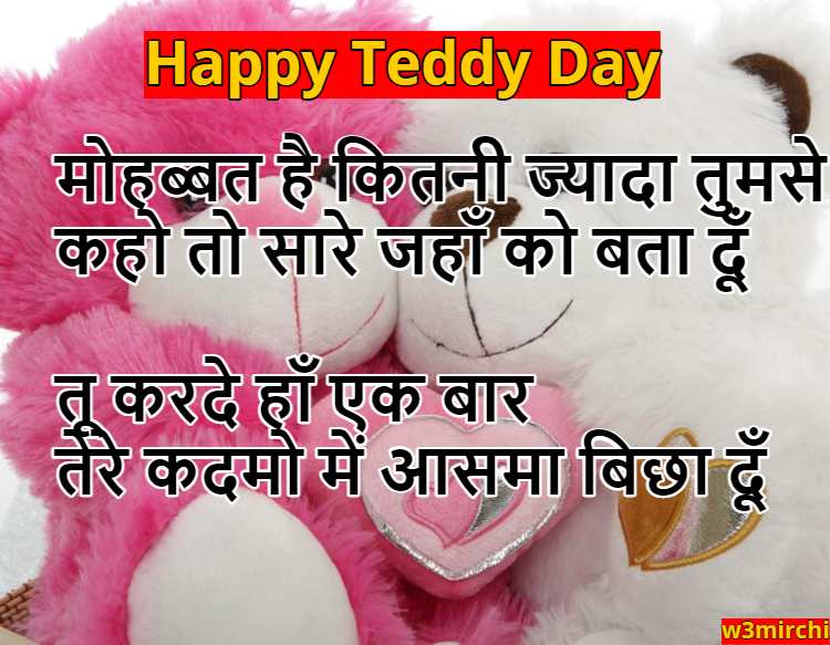 मोहब्बत है कितनी ज्यादा तुमसे Happy Teddy Day