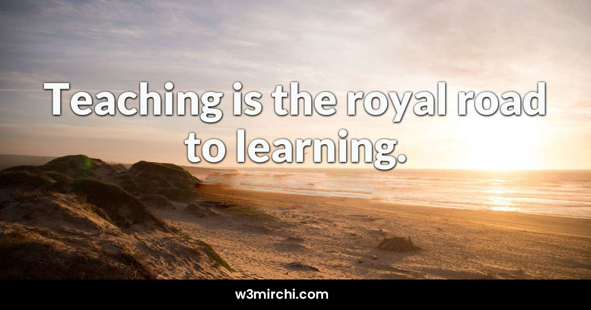 Royal Road to learning.