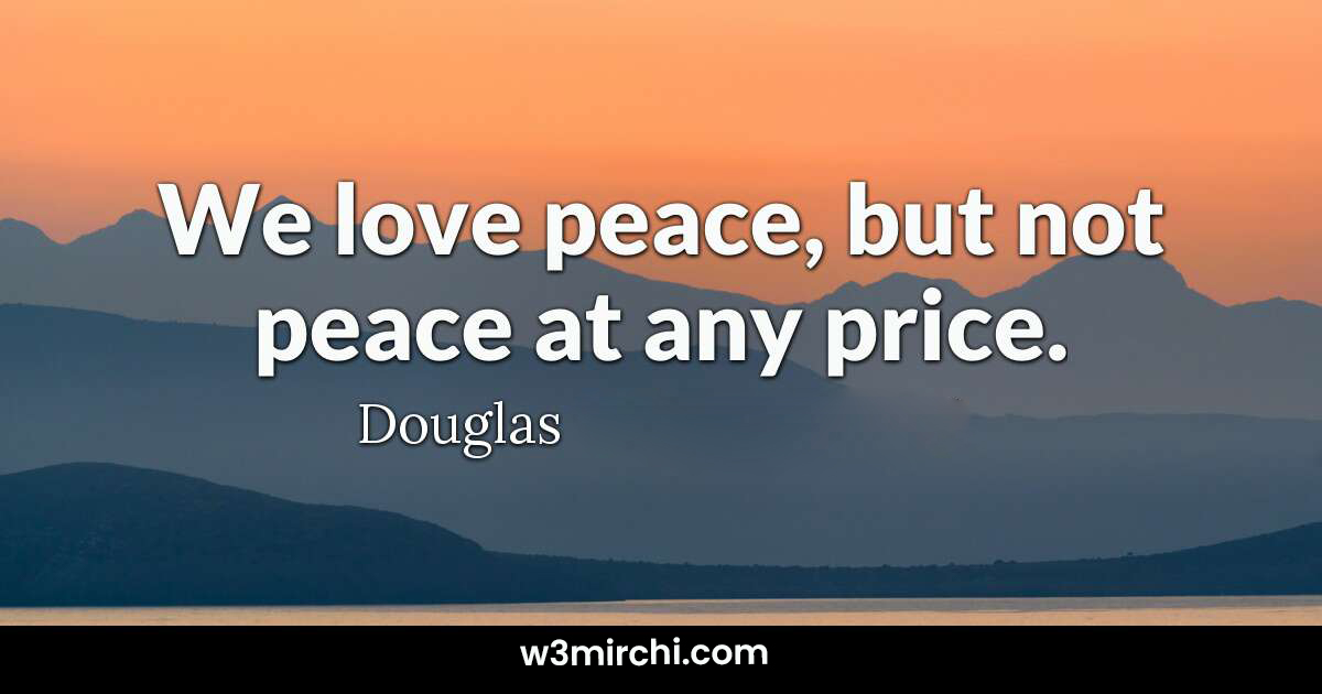 Peace at any Price