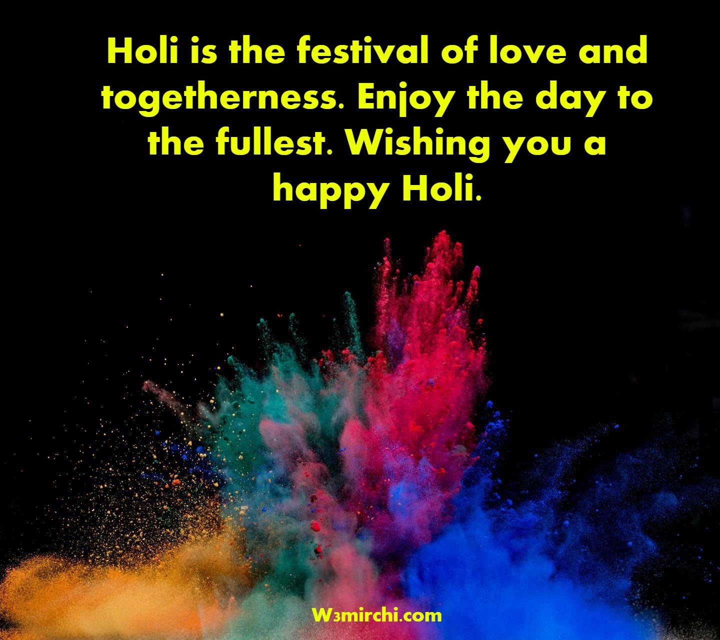 Wishing you a happy Holi. - Holi Wishes And Quotes