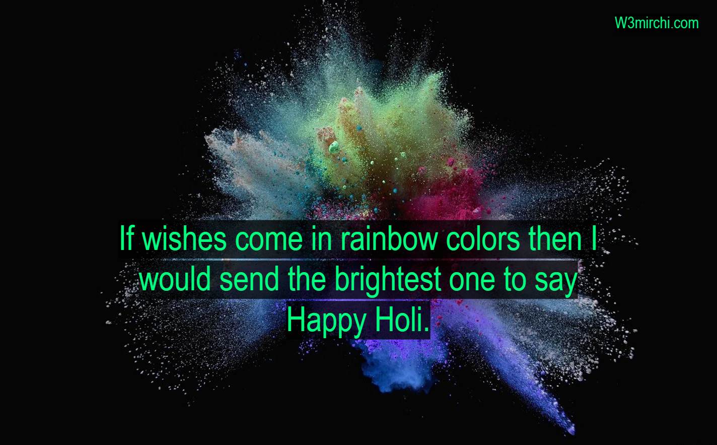 If wishes come in rainbow