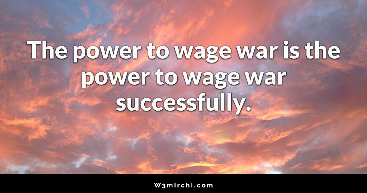 The power to wage war