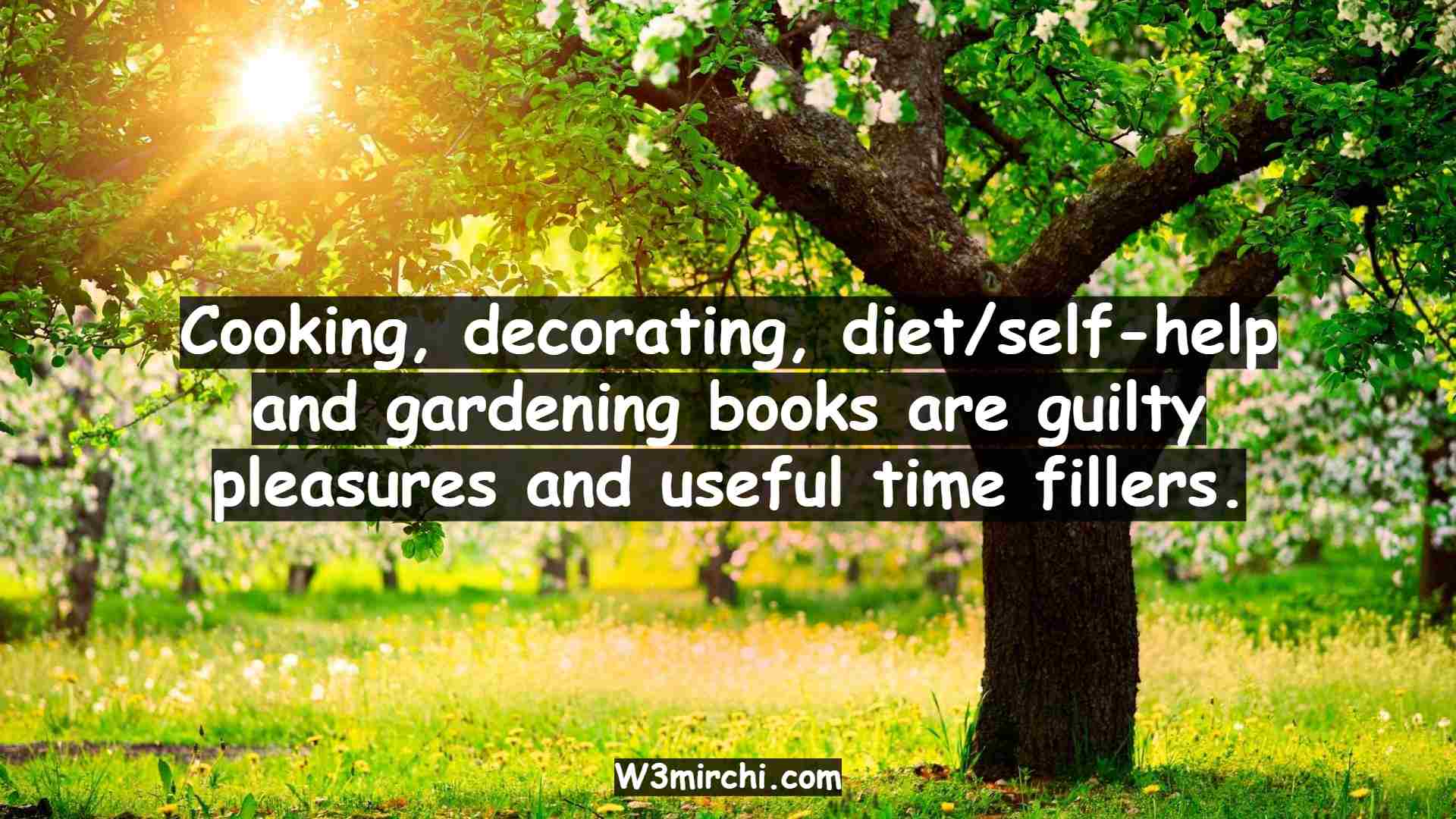 Cooking, decorating, diet/self-help and