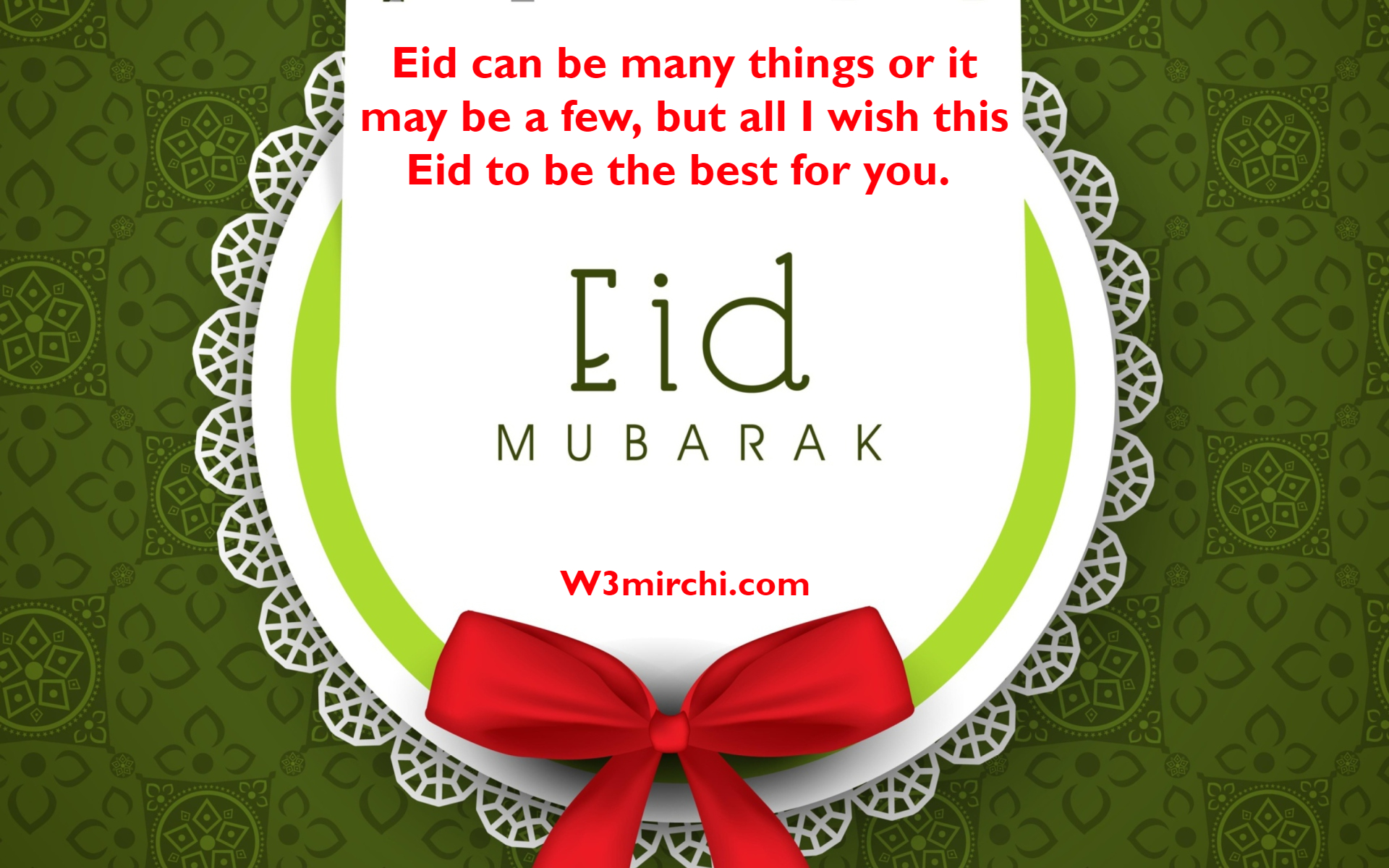 Eid can be many things or it may be a few,