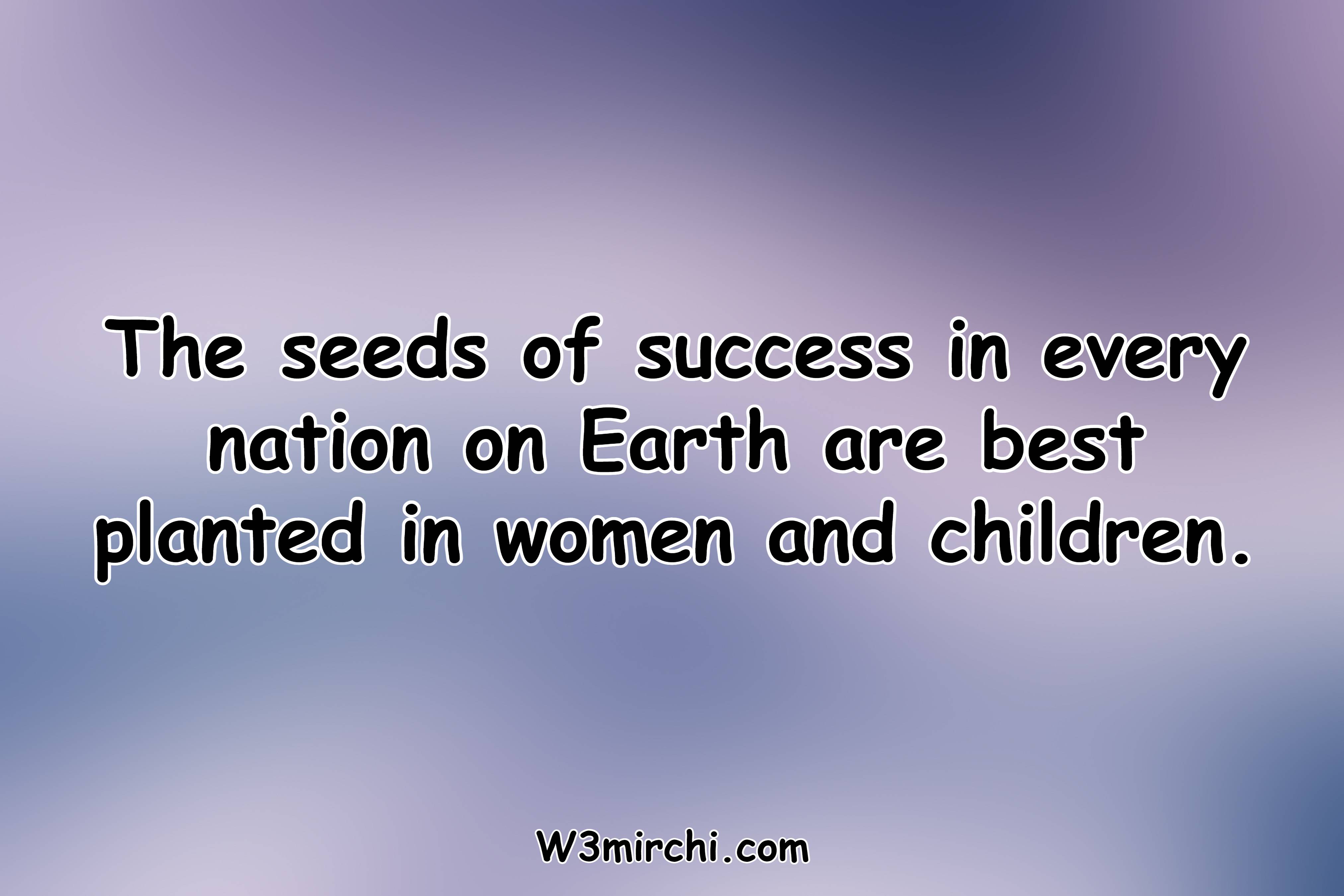 The seeds of success in every nation on