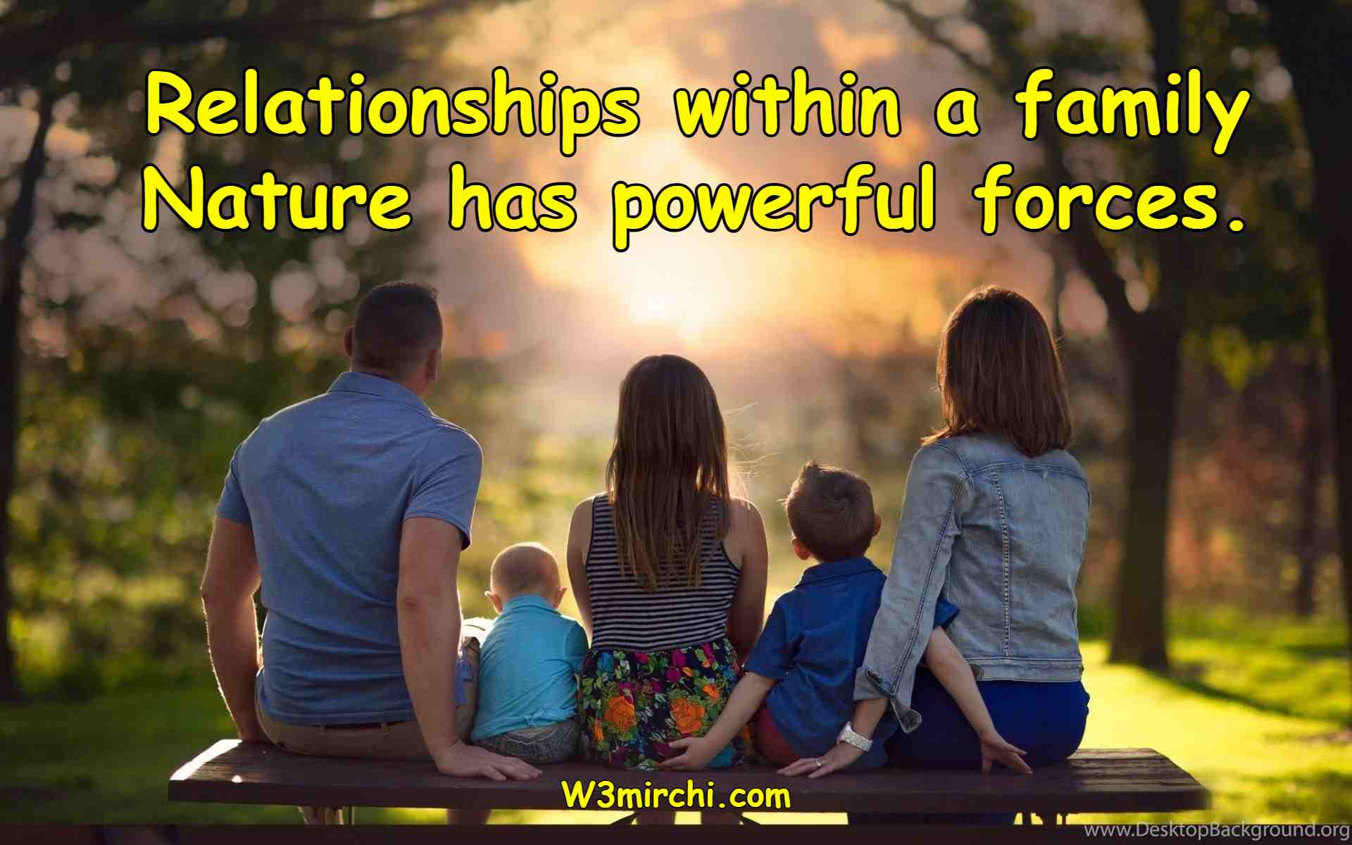 Relationships within a family