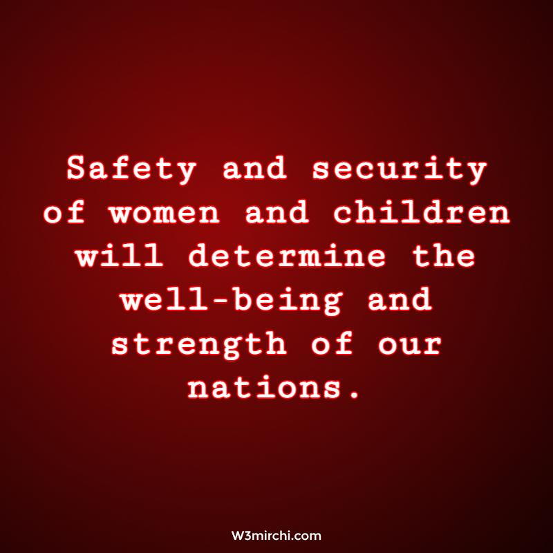 Safety and security of women and children