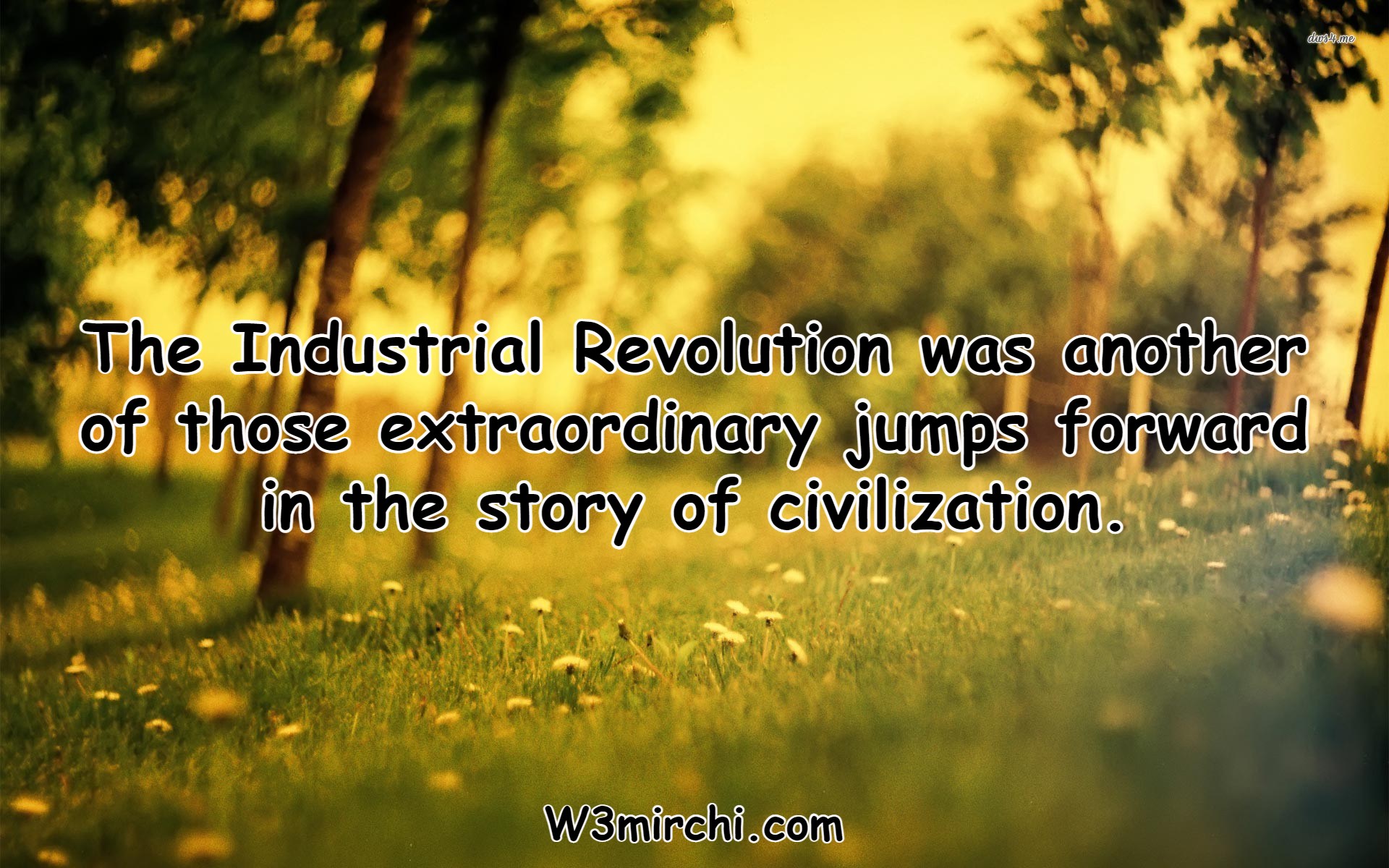 The Industrial Revolution was another of