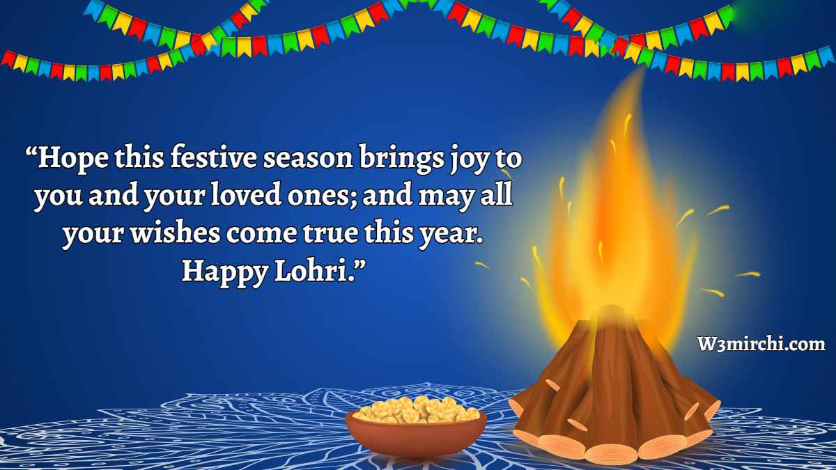 Wish you a very happy Lohri!”