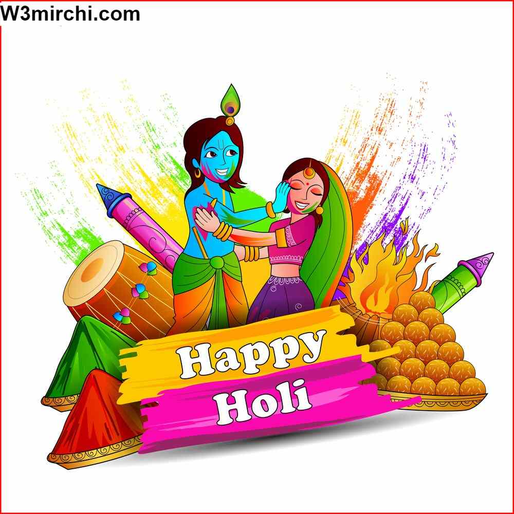 Happy Holi Radha Krishna Wishes