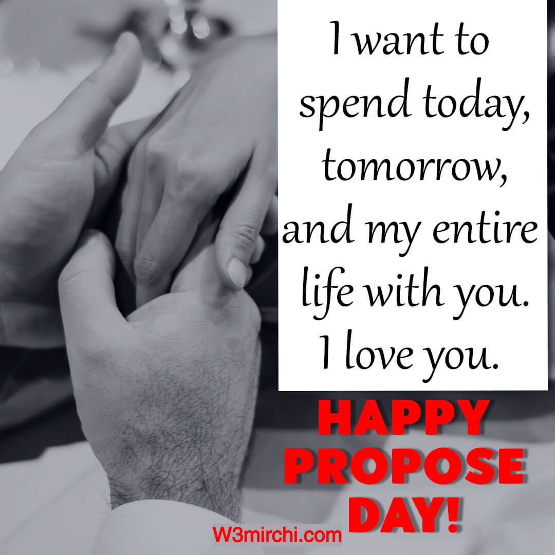 Happy Propose Day sweetheart!