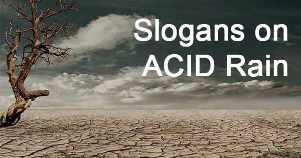 Slogans on acid rain