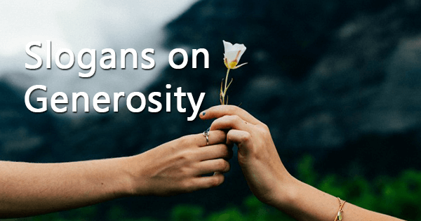 Slogans on generosity